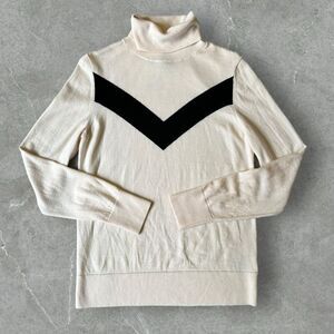 Banana Republic Cream and Black Turtleneck Sweater